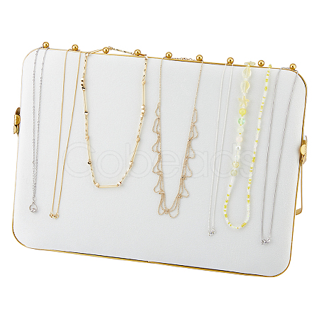 Rectangle Microfiber Jewelry Display Rack ODIS-WH0061-89-1