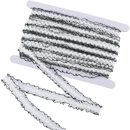 25M Nylon Elastic Pleated Lace Trim OCOR-CY0001-13F-1