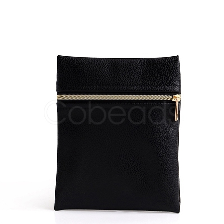 Rectangle PU Leather Jewelry Gift Zipper Bags PW-WGB98FA-22-1