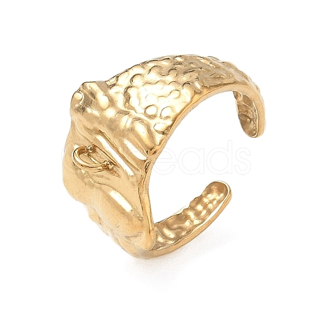 Textured 304 Stainless Steel Finger Rings Components SA-CBA45D5-22G-1