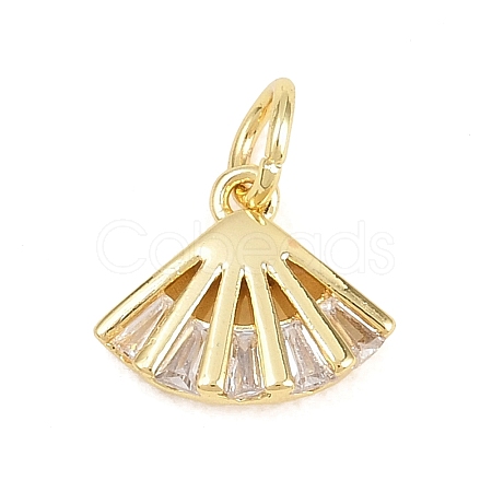 Brass Micro Pave Cubic Zirconia Pendants KK-D258-09G-01-1