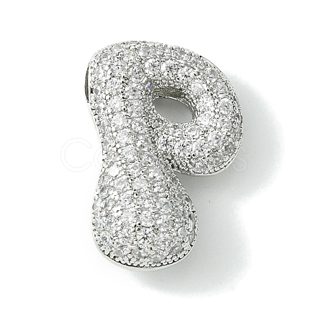 Rack Plating Brass Cubic Zirconia Pendants KK-S378-02P-P-1