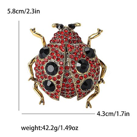 Alloy Rhinestone Brooch for Backpack Clothes PW-WG27B6F-04-1