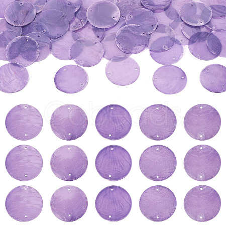 50Pcs Dyed Natural Capiz Shell Connector Charms BSHE-TA0001-20A-1
