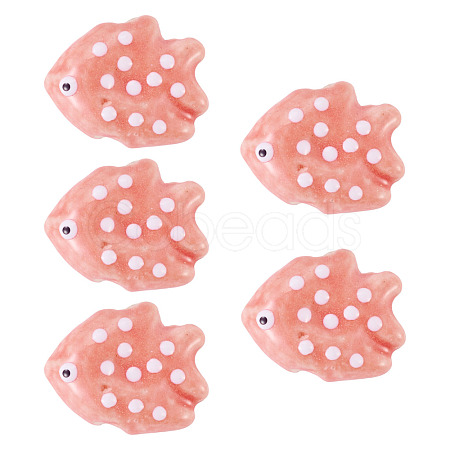 5Pcs Handmade Porcelain Beads PORC-TADJ0001-05G-1