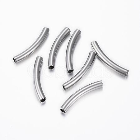 Tarnish Resistant 304 Stainless Steel Tube Beads STAS-H376-122-1