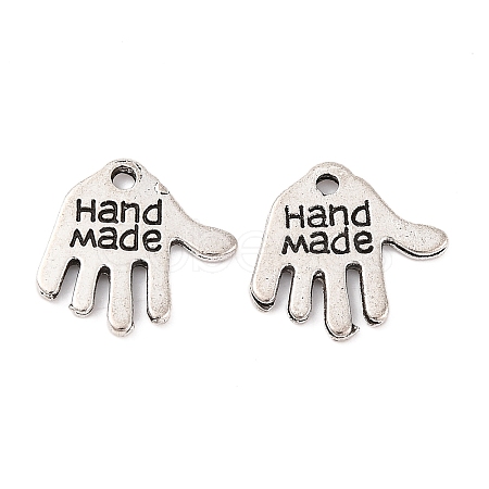 Tibetan Style Alloy Hand Carved Word Hand Made Charms LS-X-TIBEP-O009-31-1