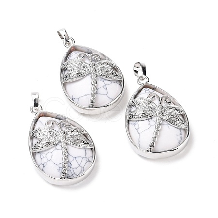 Natural Howlite Pendants G-G900-01P-15-1