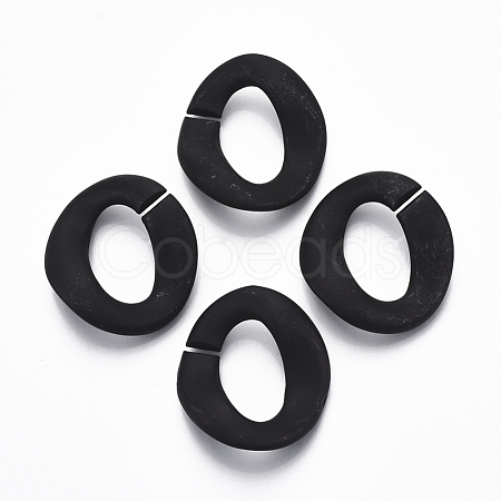 Spray Painted CCB Plastic Linking Rings CCB-R104-05B-01-1