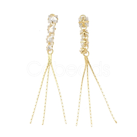 Brass Chains Tassel Big Pendnants KK-P228-34G-1