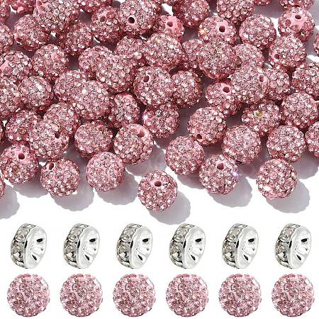 100Pcs Pave Disco Ball Beads RB-YW0001-30H-1