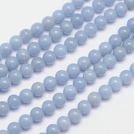 Natural Angelite Beads Strands G-L411-18-6m-1