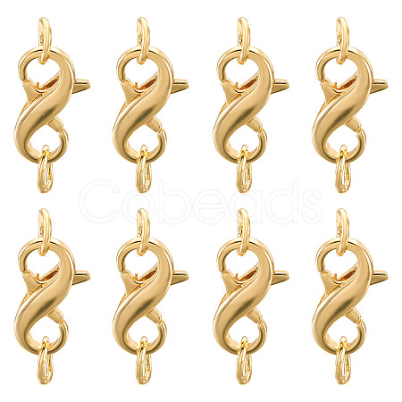 Brass Double Opening Lobster Claw Clasps FIND-TA0001-46G-1