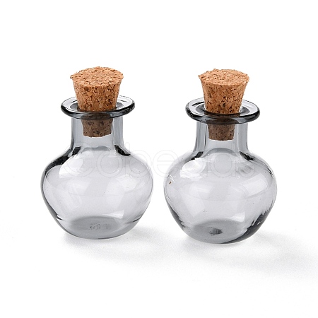 Round Glass Cork Bottles Ornament GLAA-D002-03E-1