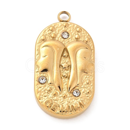 304 Stainless Steel Pendants STAS-F349-03G-05-1