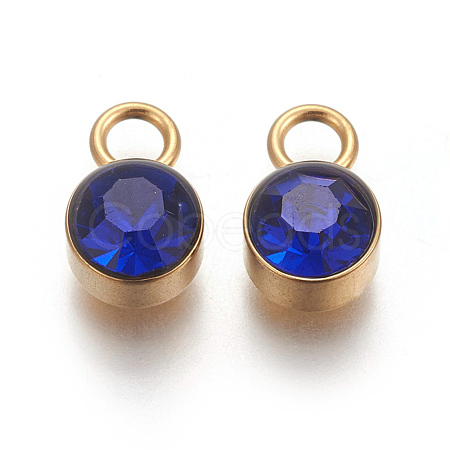 Glass Rhinestone Charms STAS-F189-B06-1