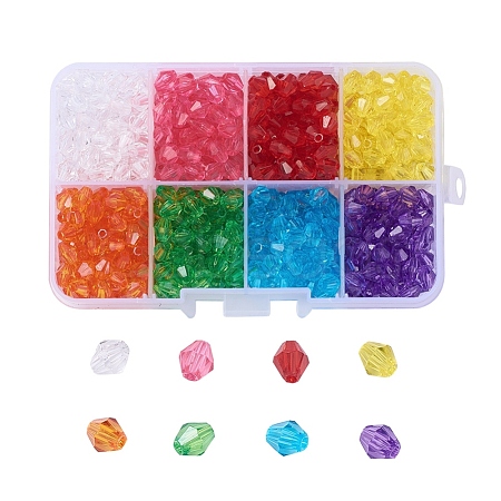 Transparent Acrylic Beads TACR-X0001-05-6mm-1