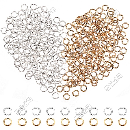 304 Stainless Steel Open Jump Rings STAS-R091-01-1
