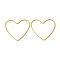 Brass Linking Rings, Heart, Raw(Unplated), 28x31.5x0.8mm, Inner Diameter: 22x30mm