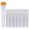 Iron Yarn Needles, Big Eye Blunt Needles, for Cross-Stitch, Knitting, Ribbon Embroidery, with Plastic Storage Bottle, Platinum, Orange, 70x1.8mm, 20pcs/set