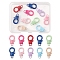 10Pcs Spray Painted Alloy Lobster Claw Clasps, Mixed Color, 17.4x10x4mm, Hole: 2mm