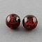 Crackle Glass Beads Strands, Round, Dark Red, 10mm, Hole: 1.3~1.6mm, about 80pcs/strand, 31.4 inch