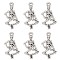 SUNNYCLUE 100Pcs Tibetan Style Alloy Pendants, Lead Free & Cadmium Free, Skeleton, Antique Silver, 25.5x13.5x3mm, Hole: 1.8mm