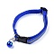 Adjustable Polyester Reflective Dog/Cat Collar, Pet Supplies, with Iron Bell and Polypropylene(PP) Buckle, Royal Blue, 21.5~35x1cm, Fit For 19~32cm Neck Circumference