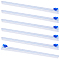 CRASPIRE 12Pcs Plastic Reusable Cling Film Slide Cutter, for Food Wrap, Aluminum Foil and Wax Paper, Film Dispenser, Blue, 330x15.5x9.5mm, Slot: 3mm