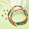 Synthetic Ocean White Jade Round Beads Strands G-YW0001-42A-5