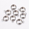 Tarnish Resistant 201 Stainless Steel Pendant Cabochon Settings X-STAS-P198-66E-1