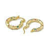 Colorful Cubic Zirconia Huggie Hoop Earrings EJEW-F294-15G-1