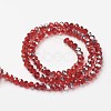 Electroplate Transparent Glass Beads Strands EGLA-A034-T6mm-M05-2