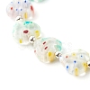 Handmade Millefiori Lampwork Stretch Bracelets BJEW-JB06371-05-5