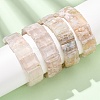 Natural Cherry Blossom Agate Beads Stretch Bracelets for Women BJEW-A168-01-1