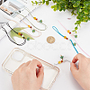 6Pcs 6 Colors Cell Phone Strap Imitation Jade Lotus Seed Pod Pendant HJEW-OC0001-28-3