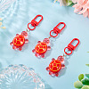 3Pcs Resin Tortoise Pendant Decorations HJEW-TA0001-39D-4