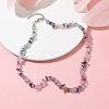 Natural Fluorite Chip Beaded Necklace NJEW-JN04615-11-2