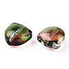 Two Tone Spray Painted Transparent Glass Beads GLAA-T022-26-B01-3