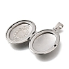 316 Stainless Steel Locket Pendants STAS-C123-01B-P-2