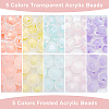 120Pcs 10 Colors Transparent Acrylic Beads TACR-PH0001-51-4