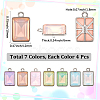 28Pcs 7 Colors Alloy Glass Pendants FIND-SC0015-31P-2