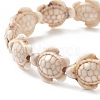 Dyed Synthetic Sea Turtle Beaded Stretch Bracelets for Women BJEW-JB09934-02-4
