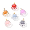 30Pcs 6 Colors Transparent Glass Pendants GLAA-CJ0002-17-8