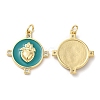 Brass Micro Pave Cubic Zirconia Pendants KK-M246-16G-2