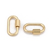 Brass Screw Carabiner Lock Charms ZIRC-G160-11G-2