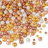 Cheriswelry 11 Strands 11 Styles Baking Painted Pearlized Glass Pearl Round Bead Strands HY-CW0001-04-12