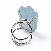 Gemstone Nuggets Cuff Ring RJEW-G271-01P-4
