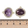 Natural Amethyst Faceted Oval Links G-B126-01G-03-3