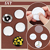 DIY Sublimation Blank Flat Round Brooch Pin Making Kit DIY-WH0430-387A-3